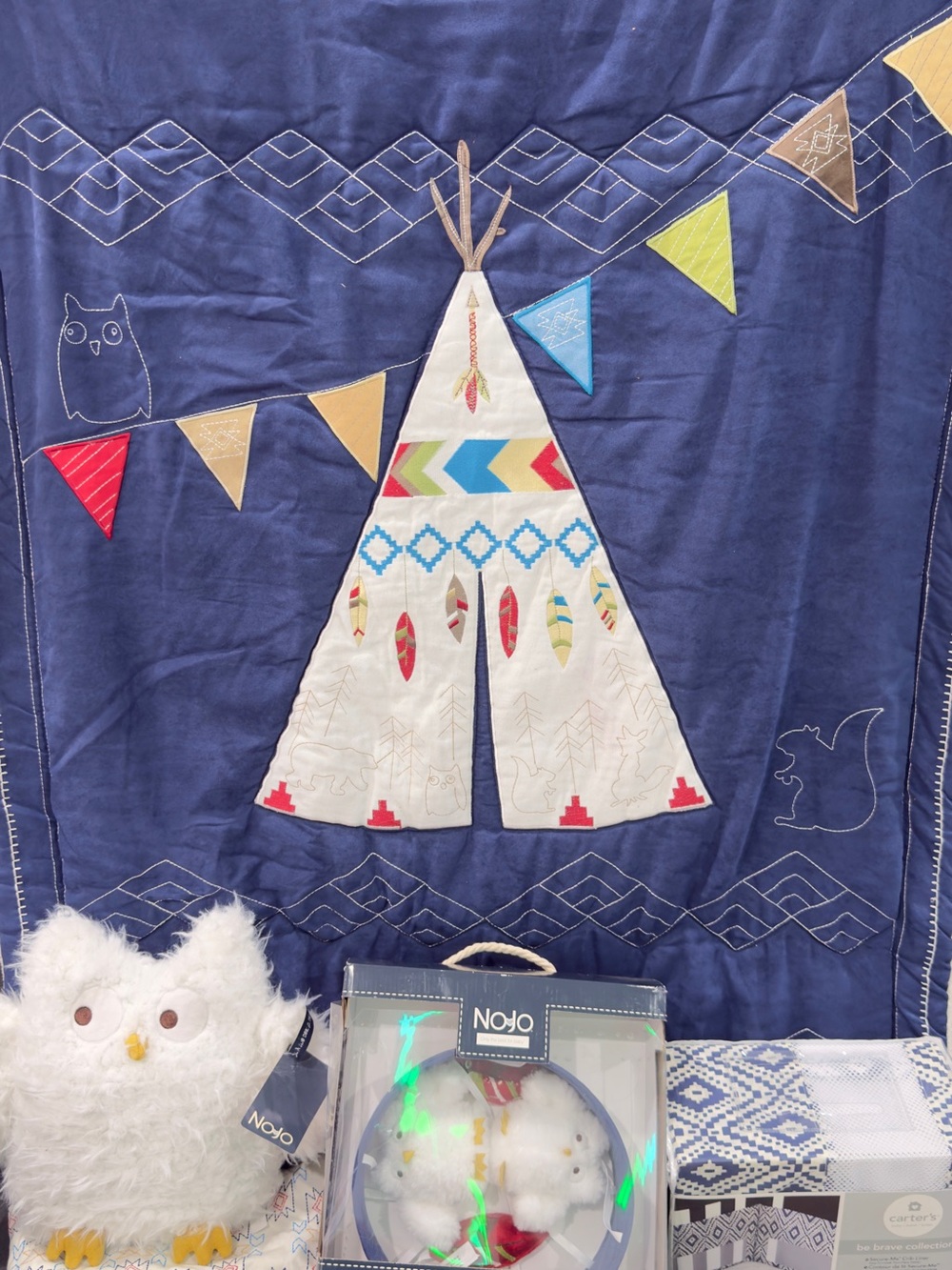 Nojo tribal teepee baby Nursery Crib Bedding set New See details